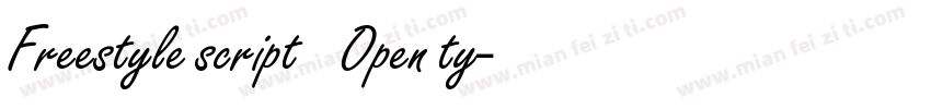 Freestyle script  常规Open ty字体转换
